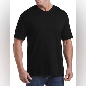 4 (FOUR) Men’s Harbor Bay by DXL Moisture-Wicking Jersey V-neck T-Shirts - 2XL